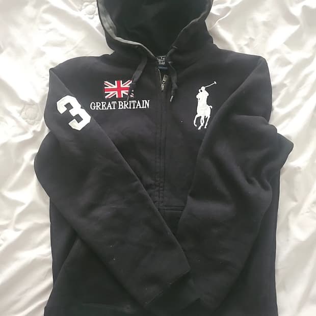 폴로 랄프로렌 빅포니  브리튼 후드집업 블랙