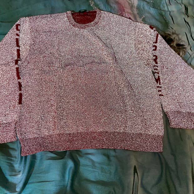 [XL] 슈프림 리플렉티브 스웨터 오렌지(ss24)