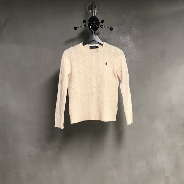 폴로 랄프로렌 케이블 니트 아이보리 M(W)