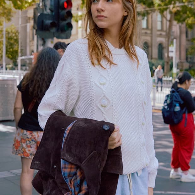 앤유 몬벌크 피셔맨 플라워 니트 (Ivory) 66사이즈 새제품