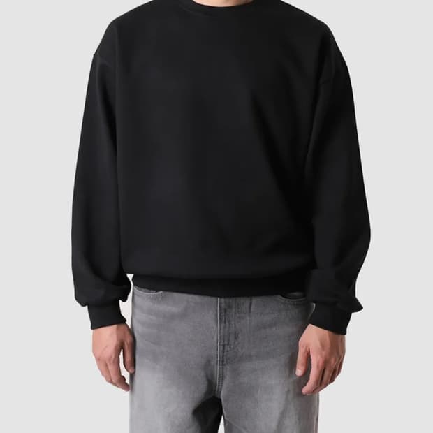 (새상품)람블라 오버핏 무지 맨투맨 기모 L