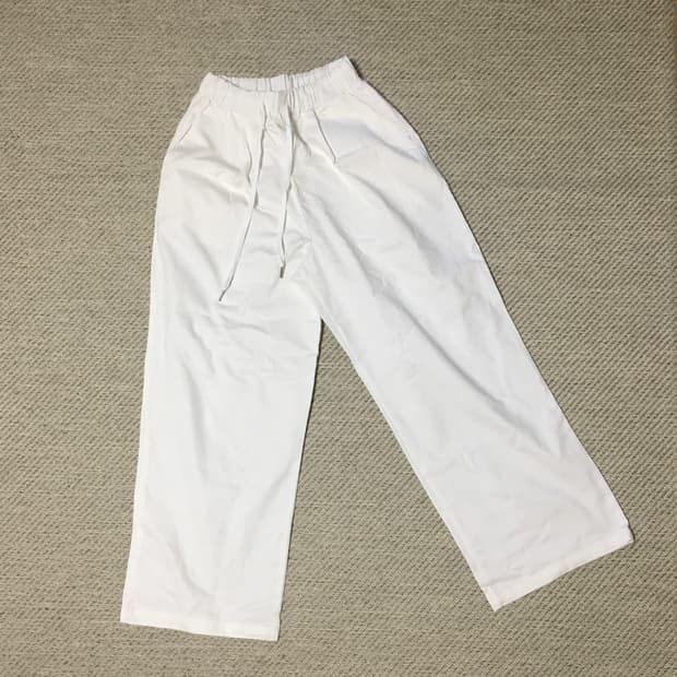 젠틀커버 와이드 밴딩팬츠 (white)