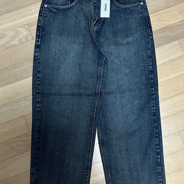 TOFFEE 헤이즈 워시드 와이드 데님 팬츠 (VINTAGE INDIGO