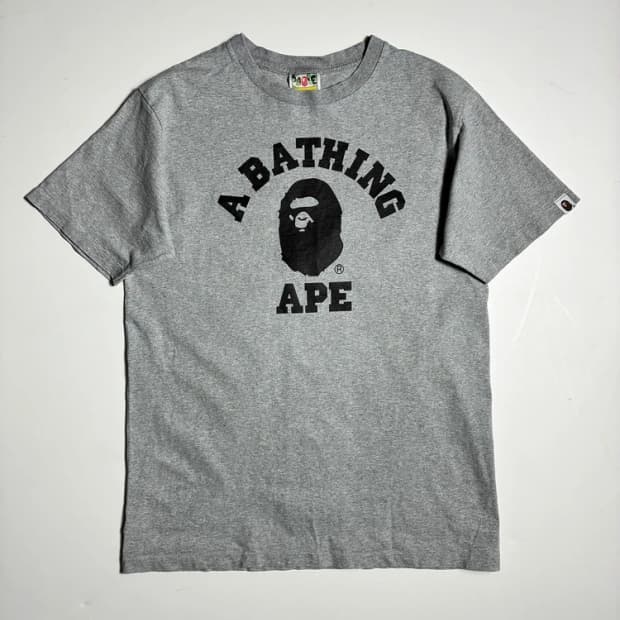 베이프 BAPE 컬리지 코튼 반팔 티셔츠 R1704