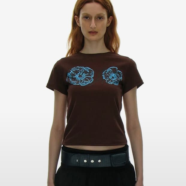 파르티멘토 우먼 챠오 플로럴 프린팅 티셔츠