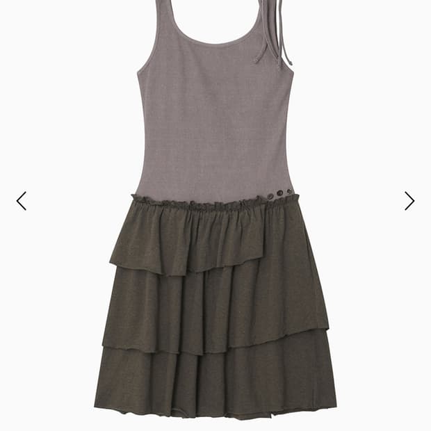 오헤시오 셔링 레이어드 드레스 원피스 인디핑크