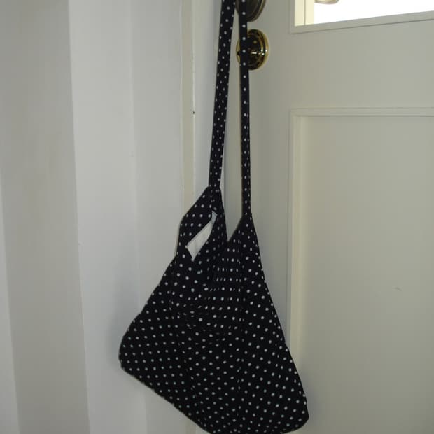 아워캐비넷 도트 코듀로이 투웨이 백