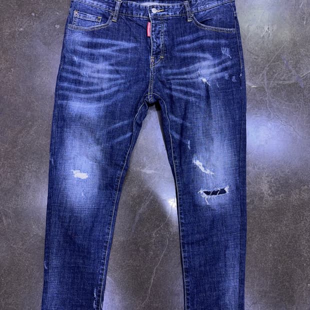 디스퀘어드2 스케이터진 빈티지 데미지 워싱 데님 청바지 52