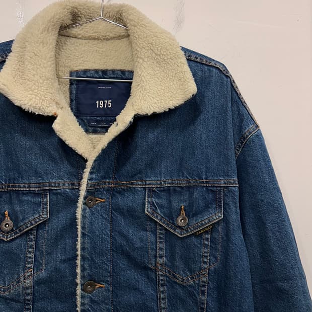 자라 맨즈 1975 양털 롱 데님 트러커자켓