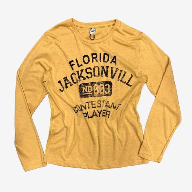 melange mustard vintage t-shirt