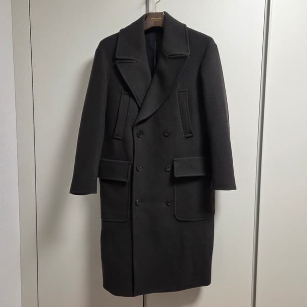 TNGT 울 캐시미어 카키 롱 코트 M-L(95-100)