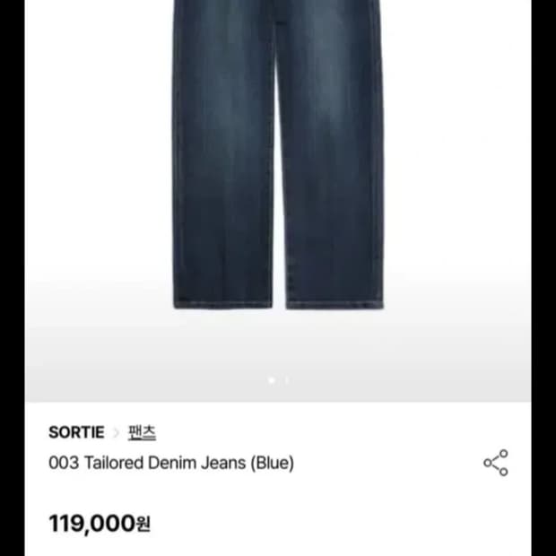 SORTIE 테일러드 데님 진 XL