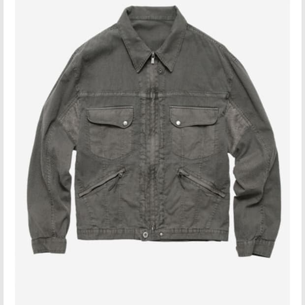 [3] 26ss 폴리테루 히코리 집 트러커 스트라이프 그레이