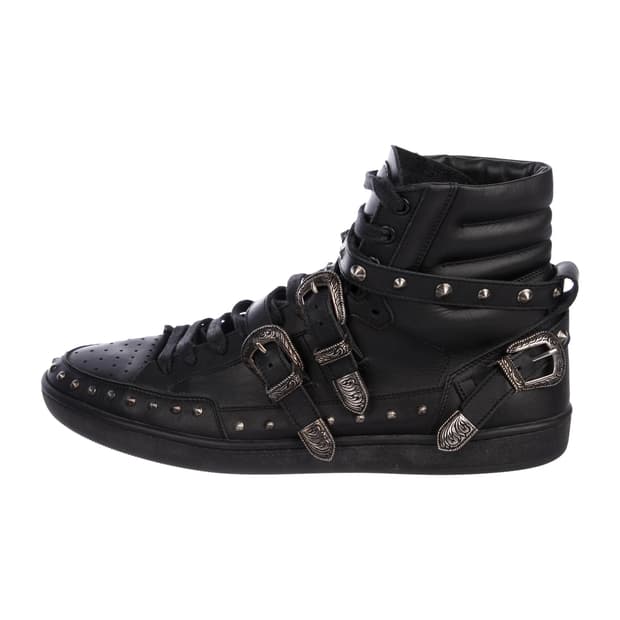 생로랑 웨스턴 벨트 스터드 하이탑