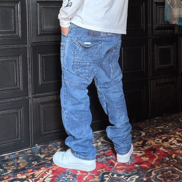 a248) 38 빈티지 워싱 데님팬츠