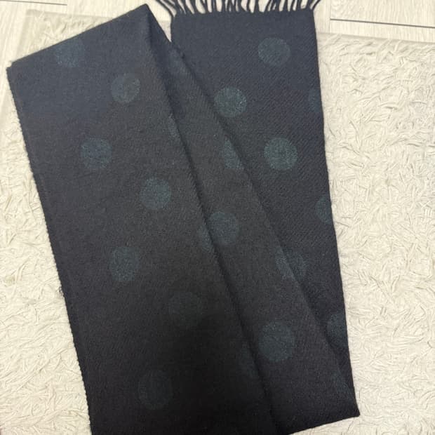 (OS)요지야마모토 도트 프린지 머플러 목도리