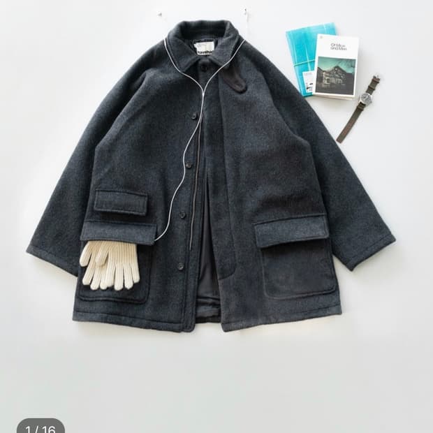 해브해드 City Wool Half Coat (Charcoal) A2