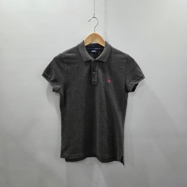 폴로랄프로렌 우먼 피케 카라 반팔티 다크그레이 M 