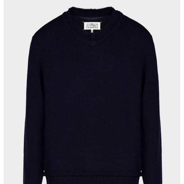 마르지엘라 브이넥 니트 