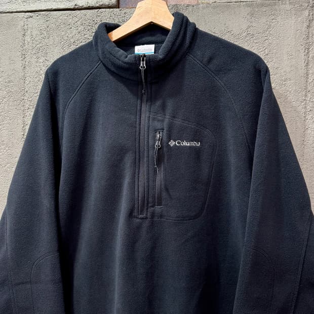 컬럼비아 블랙 하프 집업 후리스 (2XL)  
