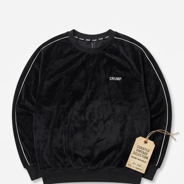 CRUMP 벨벳 맨투맨 L