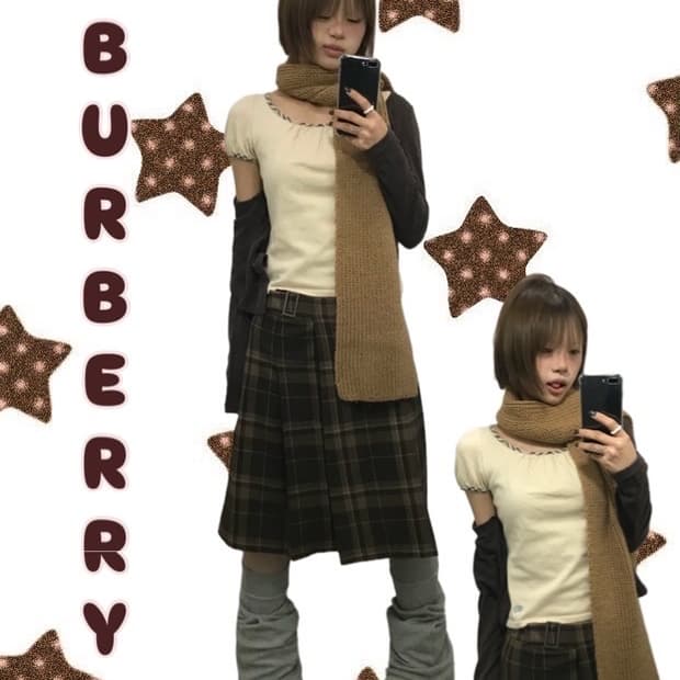 No.버버리 톤온톤 코디 set