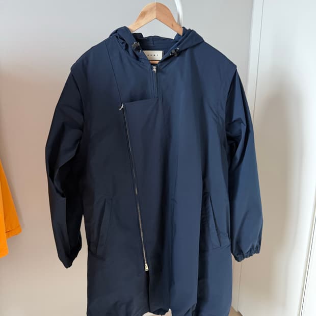 마르니 더블집업 후디드 코트