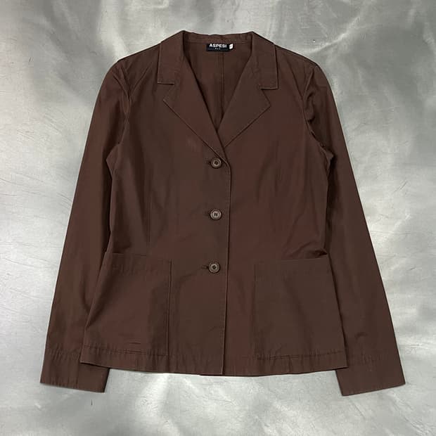  아스페시 브라운 싱글 블레이저 y15930