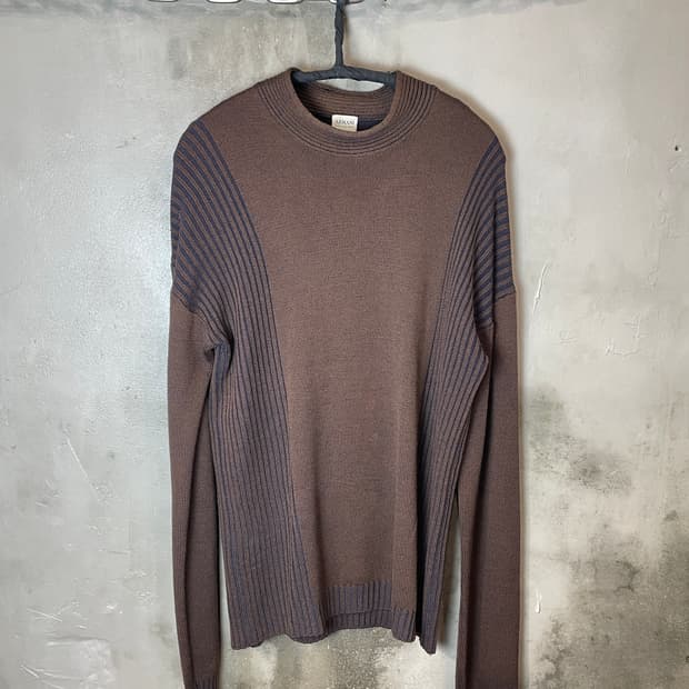 아르마니 버티컬 스트라이프 니트