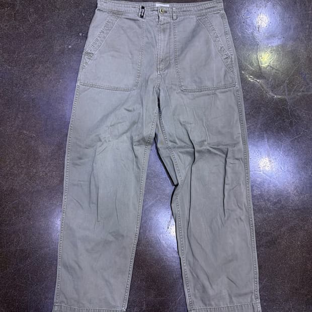 커버낫 빈티지 퍼티그 팬츠 워싱 올리브 L