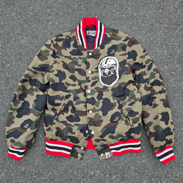 BAPE camo Varsity Jacket (made in Japan)