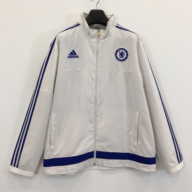 아디다스 대장급 첼시 흰,파 14-15 우븐 바람막이자켓 110 