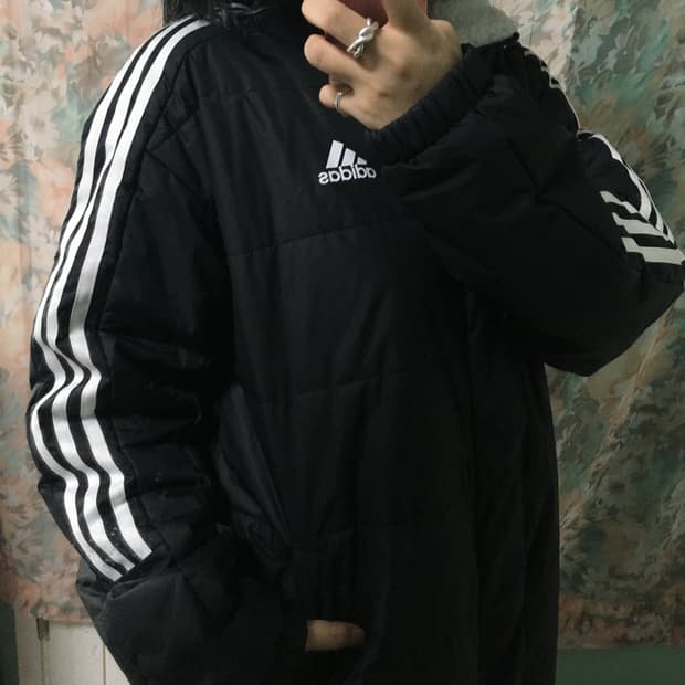 Adidas Black Long jaket 아디다스 롱패딩