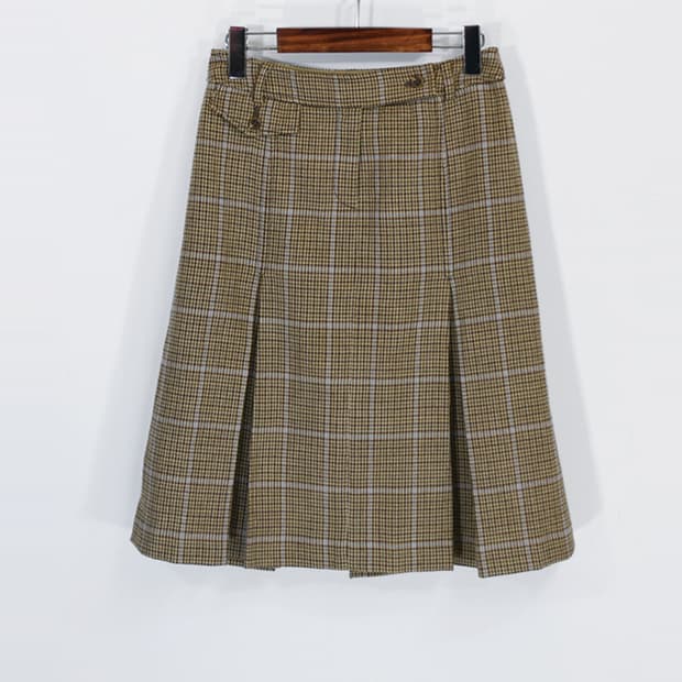 Michael Kors 체크플리츠울스커트