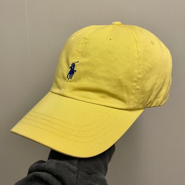 (F)POLO 폴로랄프로렌 베이스볼 모자 볼캡 옐로우 폴로모자