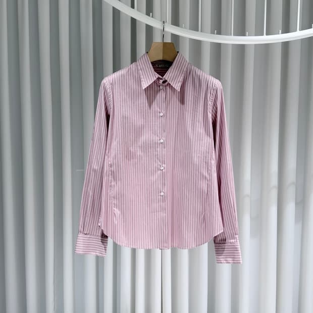 (A+/46) / 로로피아나 실크 코튼 스트라이프 셔츠