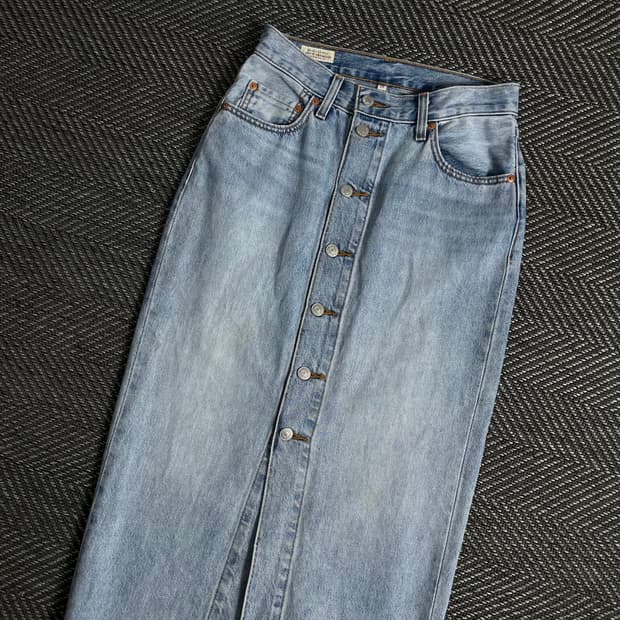 리바이스 프리미엄 빅E 데님 롱 스커트 y 2942