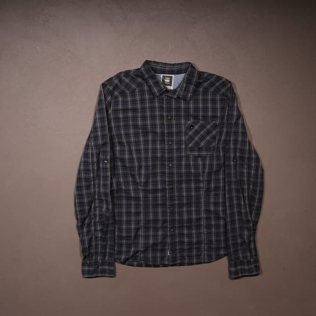 G STAR RAW 체크 웨스턴 셔츠