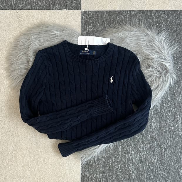 폴로 랄프로렌 네이비 케이블 니트 