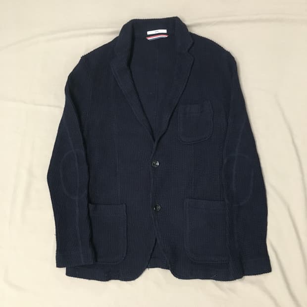 급처! 쉽스 엘보 패치 니트 블레이져