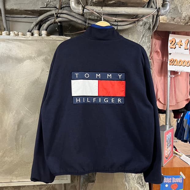 타미힐피거 리버시블 플리스 자켓 네이비 L #csz3018 