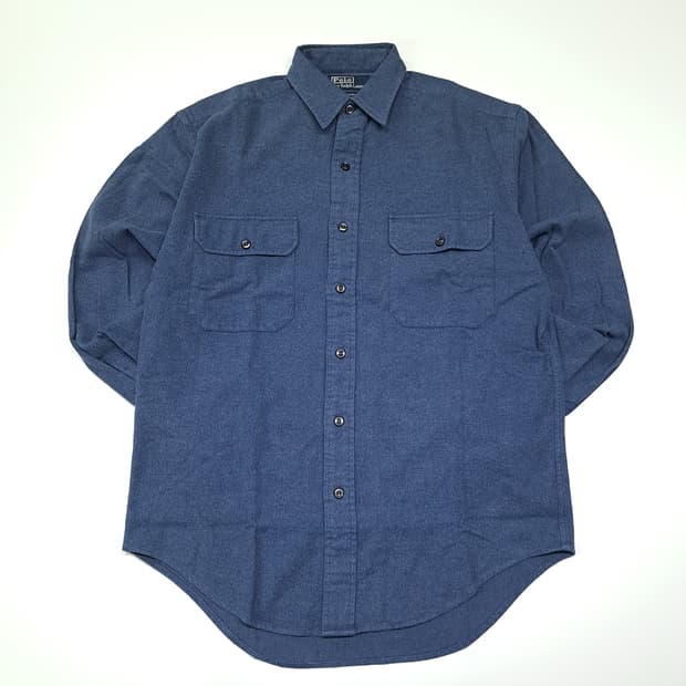 CL057 폴로 코튼 90s블루라벨 GI셔츠 샤모아 네이비 셔츠