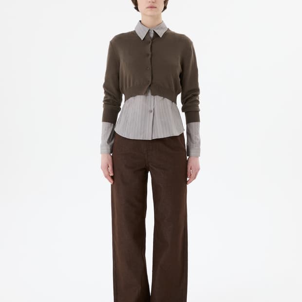 아모멘토 인디고 데님 진 브라운 1 사이즈