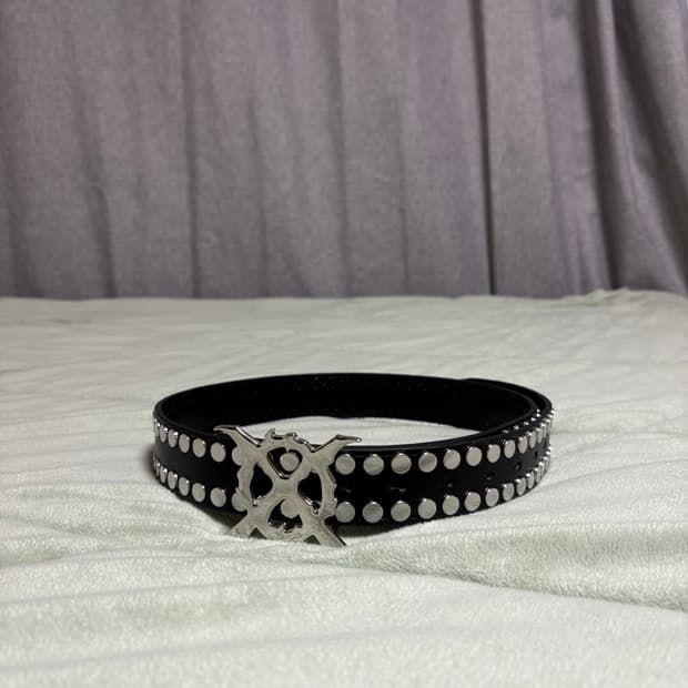 X logo 메탈 벨트