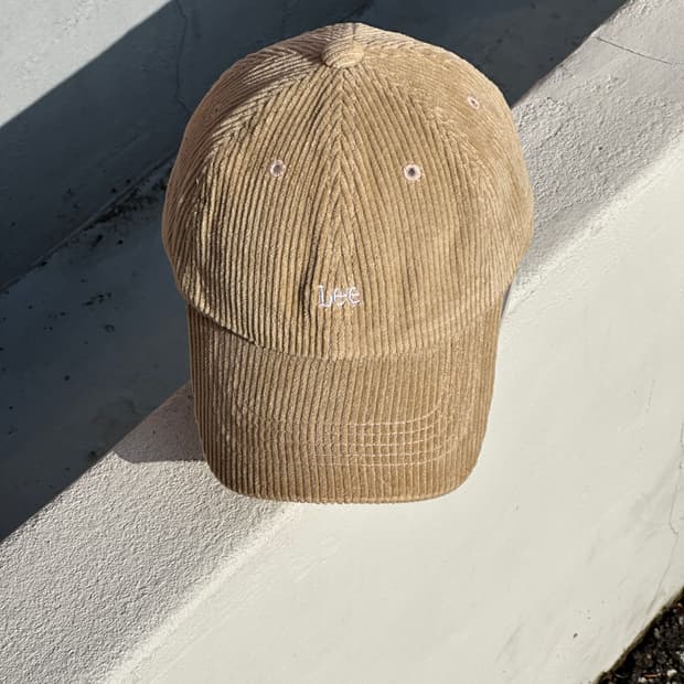 [M-L] Lee 리 베이지 코듀로이 볼캡 모자