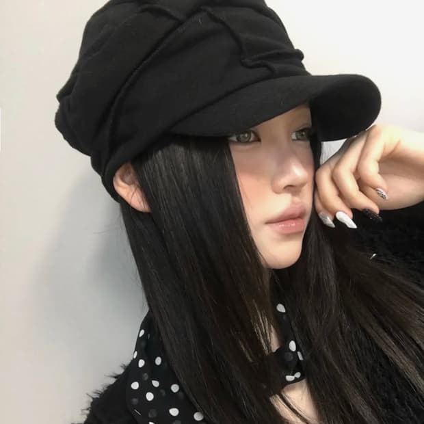 Soi Draped Cap (FL-743_Black)