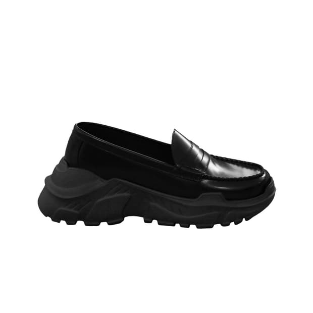 아키코아오키 레귤레이티드 그래비티 폭스 레더 블랙 38 제니로퍼