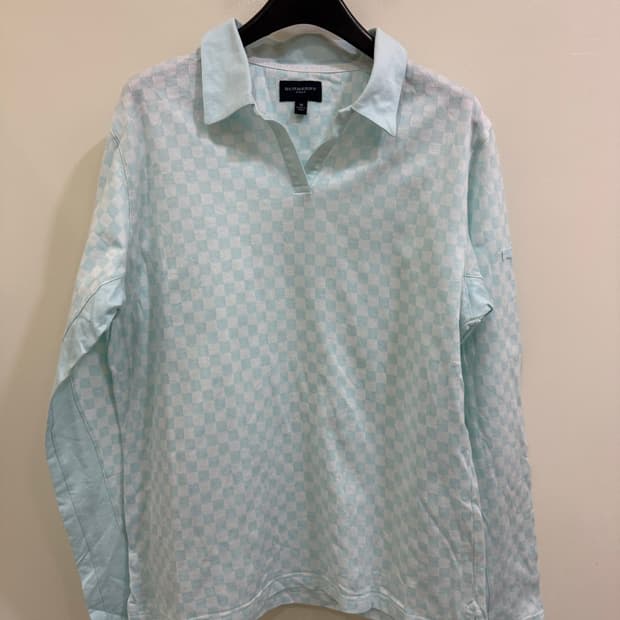 버버리 골프 체크 티셔츠 정품