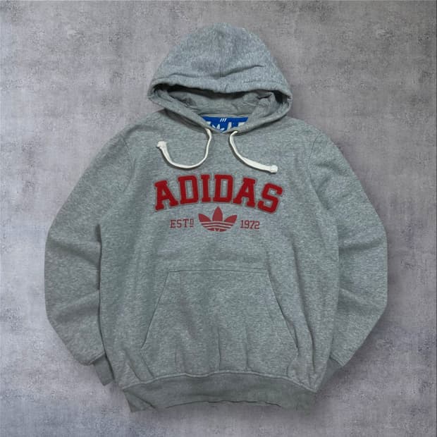 아디다스 오리지날 스펠아웃 로고 그레이 후드티