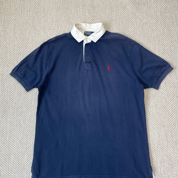 폴로 랄프로렌 네이비 카라 반팔티 